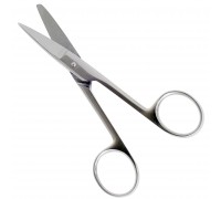 Ножиці хірургічні дитячі, з одним гострим кінцем, прямі, 125 мм.