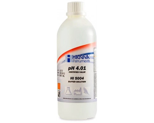 HI 5004 Розчин калібрувальний pH: 4.01 (460мл) з сертифікатом