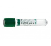 Пробірка вакуумна Vacumed 13х75 мм. стерильна Li-гепарин 2 мл. зелена 100 шт. упак.