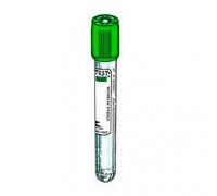 Пробирка вакуумная гель+Li-гепарин 3 мл. 13х75 зеленый 100 шт. упак.