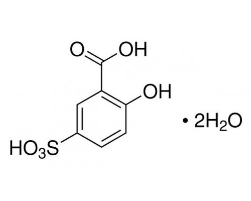 33619 5-Сульфосалициловая кислота*2Н2О, хч, чда, д/титрования металлов, ACSreagent, 99%, 100 г (Sigma-Aldrich)