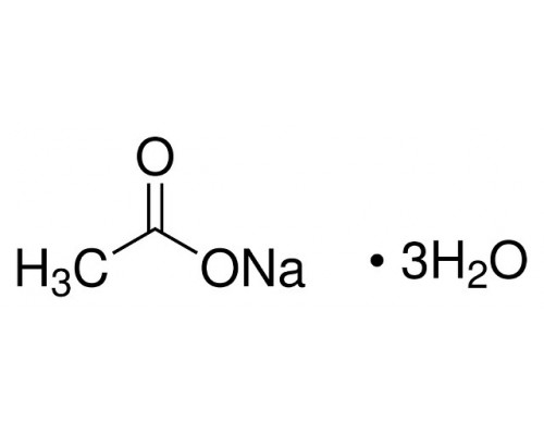 32318 Натрій ацетат тригідрат, ч, д / аналізу, ACS, ISO, Ph. Eur., ≥99.5%, 500 г