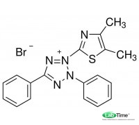 L11939 Тиазолил голубой тетразолиум бромид (3-(4,5-Dimethyl-2-thiazolyl)-2,5-diphenyl-2H-tetrazolium bromide), 98%, 5 г (Alfa)