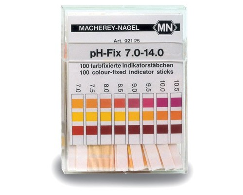 pH індикатор - тест-смужки, діапазон виміру pH 7,0 - 14