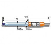 Электрод лаб. рН-измерительный ЭС-10607/4, аналог ЭСЛ-45-11 (к рН-150) /0..12, 0..100 С/ при низкой и изменяющейся в широких пределах температуре