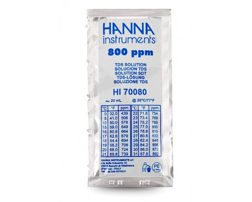 HI 70080P Розчин калібрувальний 800 мг / л упак. 25 шт. по 20 мл